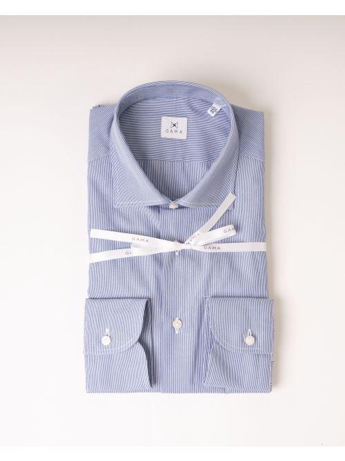 Camicia Millerighe Cotone Blu 