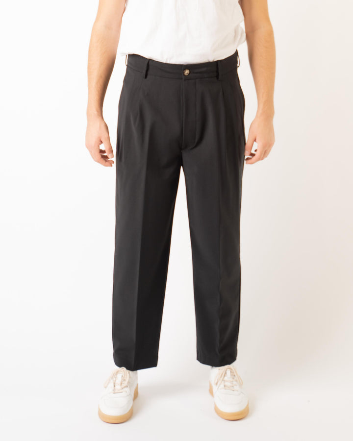 Pantalone Luca Doppia Pence Nero 