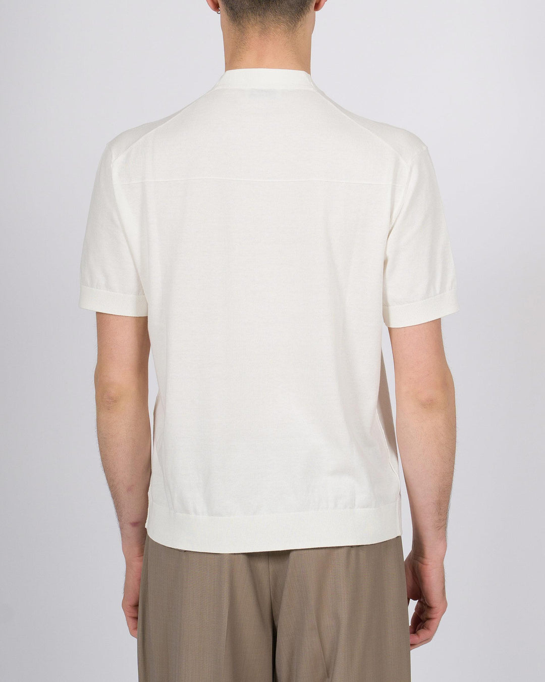 T-shirt uomo in filo di cotone finezza 16 panna 